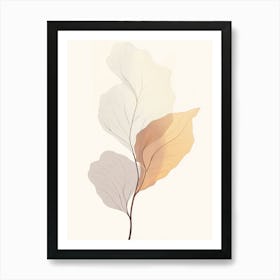 Line Drawing Of A Leaf 29 Art Print