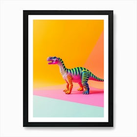 Pattern Pastel Toy Dinosaur 1 Art Print