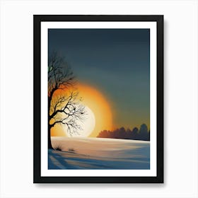 Bare Tree In The Snow 1 Art Print