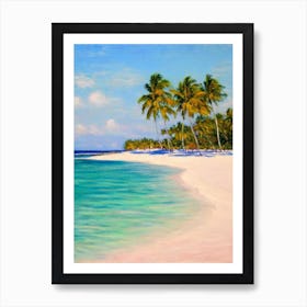 Bavaro Beach Dominican Republic Monet Style Art Print