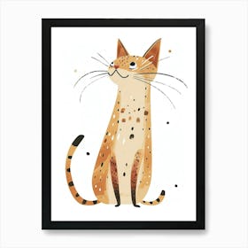 Ocicat Cat Clipart Illustration 2 Art Print