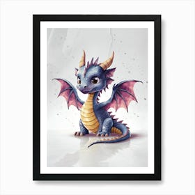 Cute Little Dragon Art Print