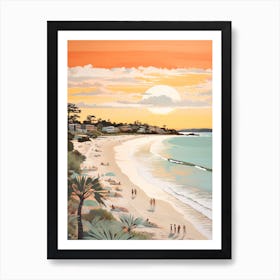Noosa Main Beach Golden Tones 1 Art Print