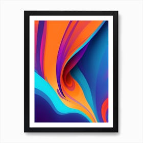 Abstract Colorful Waves Vertical Composition 73 Art Print