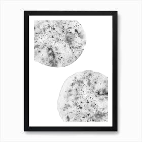 Abstract Gray Watercolor Art Print