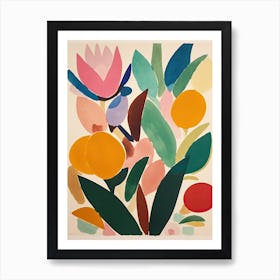 Lotus Flower Illustration 1 Art Print