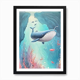 Whales In The Ocean Art Print