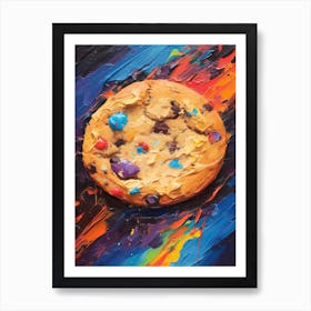 Chocolate Chip Cookie Oil Painting 5 Art Print