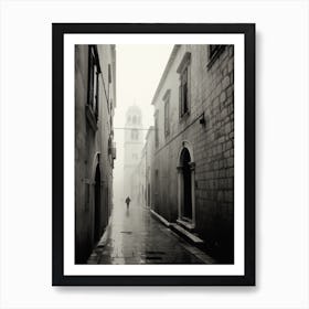 Dubrovnik, Croatia, Mediterranean Black And White Photography Analogue 6 Art Print