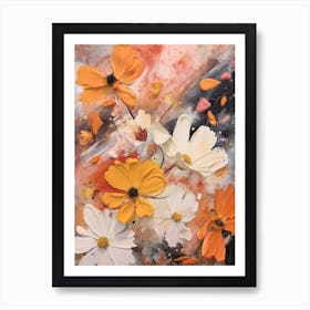 Fall Flower Painting Cosmos 2 Art Print