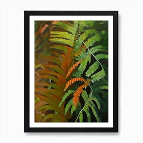 Rusty Back Fern Cézanne Style Art Print