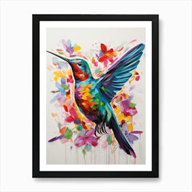 Colourful Bird Painting Hummingbird 1 Art Print