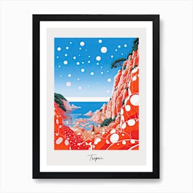 Poster Of Tropea, Italy, Illustration In The Style Of Pop Art 1 Art Print