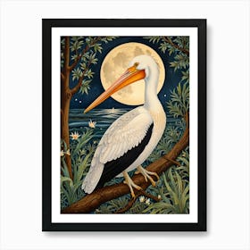 William Morris Pelican At Night Art Print