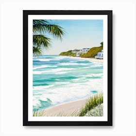 Wrightsville Beach, North Carolina Contemporary Illustration 1  Art Print