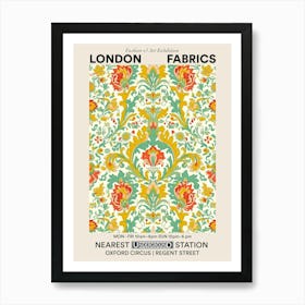 Poster Petals Tango London Fabrics Floral Pattern 5 Art Print