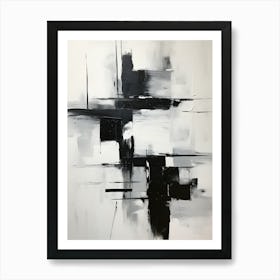 Abstract Black And White Painting 5 Art Print