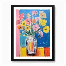 Flower Painting Fauvist Style Daisy 2 Art Print