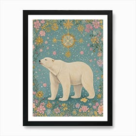 Polar Bear In Pastel Art Print