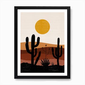 Cactus In The Desert 48 Art Print