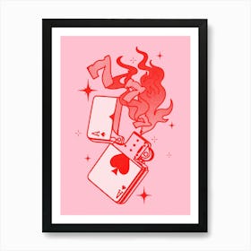 Ace Of Spades Lighter Art Print
