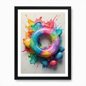 Colorful Paint Art Print