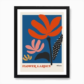 Flower Garden Milano Art Print