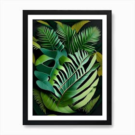 Bird S Nest Fern 1 Vibrant Art Print