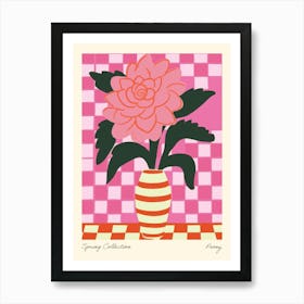 Spring Collection Peony Flower Vase 4 Art Print