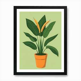 Banana Plant In A Pot 6 Art Print