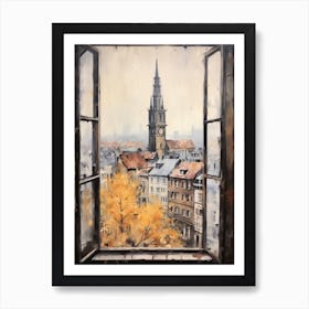 Winter Cityscape Strasbourg France 1 Art Print