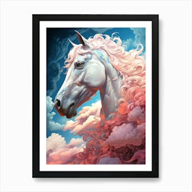 Horse In The Clouds 3 Art Print