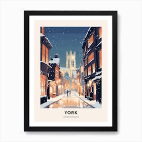 Winter Night  Travel Poster York United Kingdom 3 Art Print