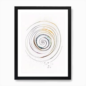 Spiral Symbol Minimal Watercolour Art Print
