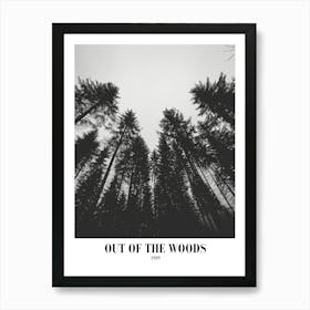 Taylor Swift Out Of The Woods 1989 Swifie Merch Black And White Art Print