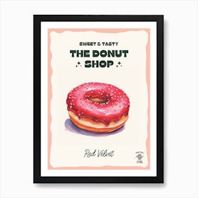 Red Velvet Donut The Donut Shop 2 Art Print