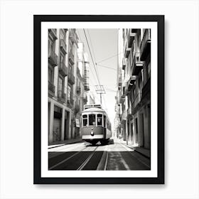 Lisbon, Portugal, Black And White Photography 4 Art Print