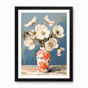 Anemone Flower Still Life Painting 1 Dreamy Art Print