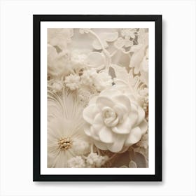 White Flowers Art Print