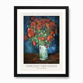 Vase With Poppies, Van Gogh Poster Art Print