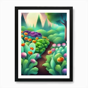 Vegetable Garden Digital Art Art Print