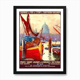 From Paris To London, Via Saint Lazare Art Print