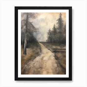 Old Forest Road Painting Art Print