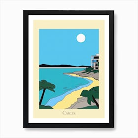 Poster Of Minimal Design Style Of Cancun, Mexico 3 Art Print