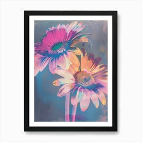 Iridescent Flower Oxeye Daisy 3 Art Print