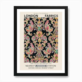 Poster Orchid Orbit London Fabrics Floral Pattern 1 Art Print