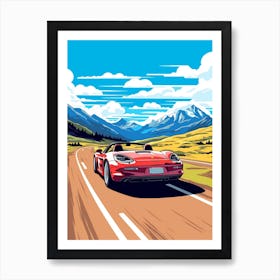 A Porsche Carrera Gt In The The Great Alpine Road Australia 3 Art Print