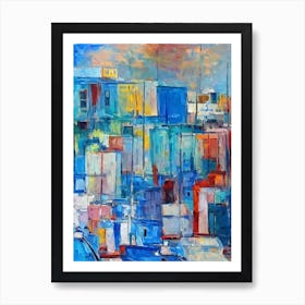 Port Of Beirut Lebanon Abstract Block 1 harbour Art Print