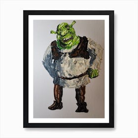 Shrek Abstract Art Print