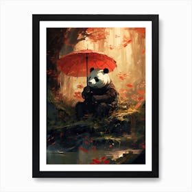 Panda Art In Post Impressionism Style 2 Art Print